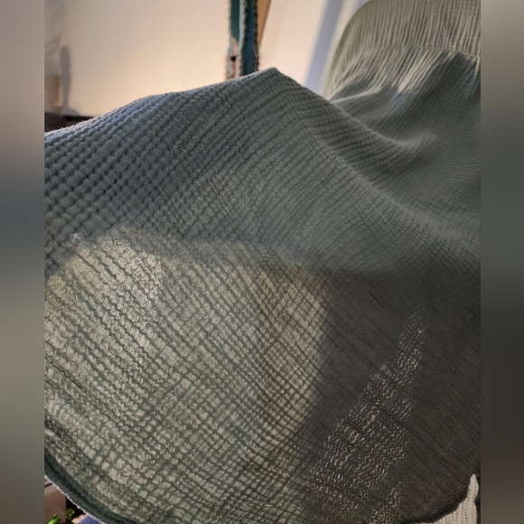 Kona Sol Sage Green Gauzy Cover Up Dress - Picture 4 of 5